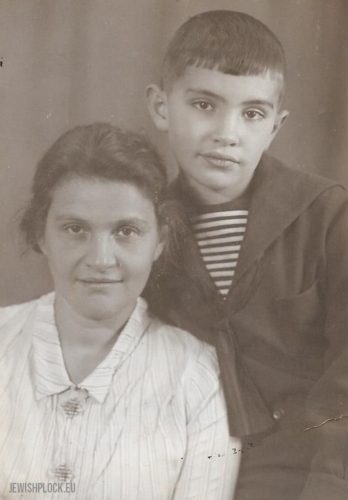 Niuta - sister of Kazimiera Marienstras, with her son Feliks